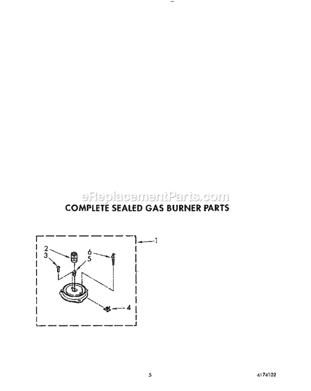 Whirlpool KGCT305TAL0 Range Complete Sealed Gas Burner Diagram