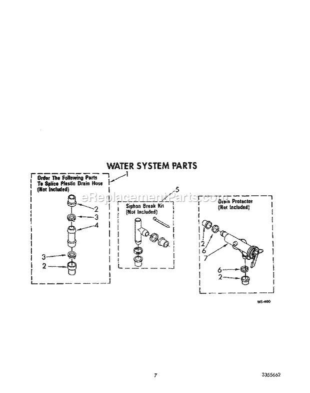 Whirlpool LA7001XTM1 Washer Water System Diagram