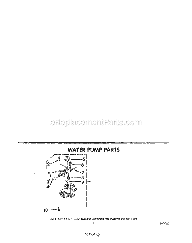 Whirlpool LA7005XPW1 Washer Water Pump Diagram