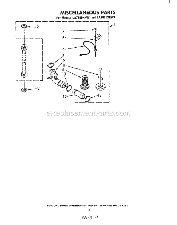 Whirlpool LA7680XKW1 Washer Miscellaneous , Literature and Optional Diagram