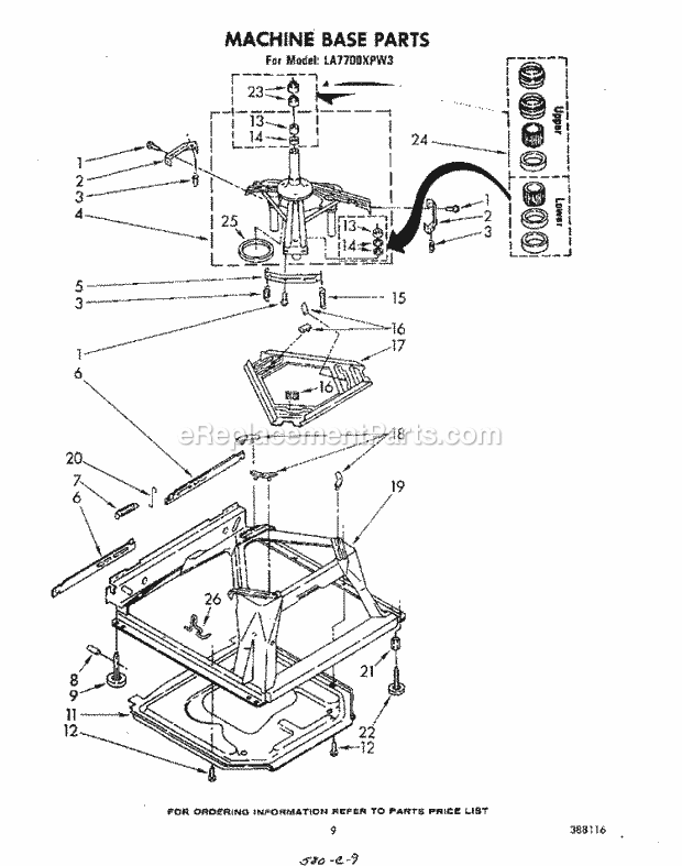 Whirlpool LA7700XPW3 Washer Machine Diagram