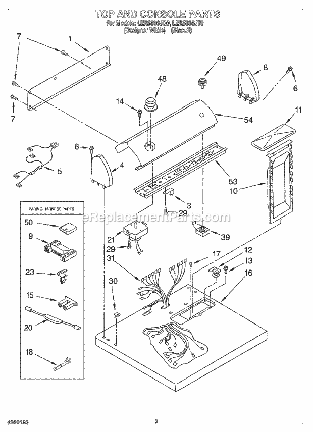 Whirlpool LER5636JQ0 Residential Electric Dryer Page B Diagram