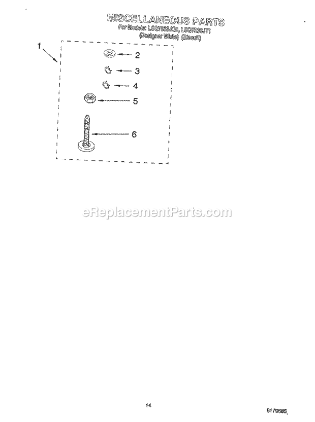 Whirlpool LSQ7533JQ1 Washer Brake  Drive Tube Parts Diagram