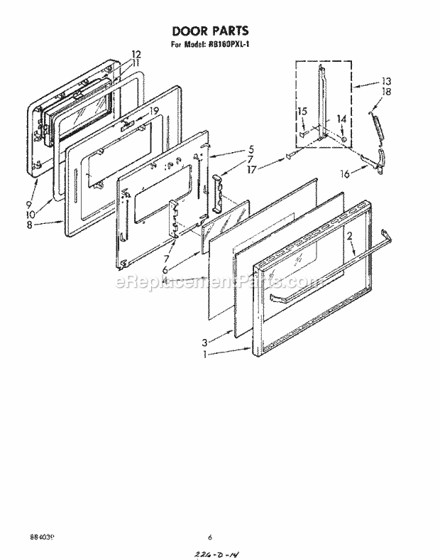 Whirlpool RB160PXL1 Electric Range Page B Diagram