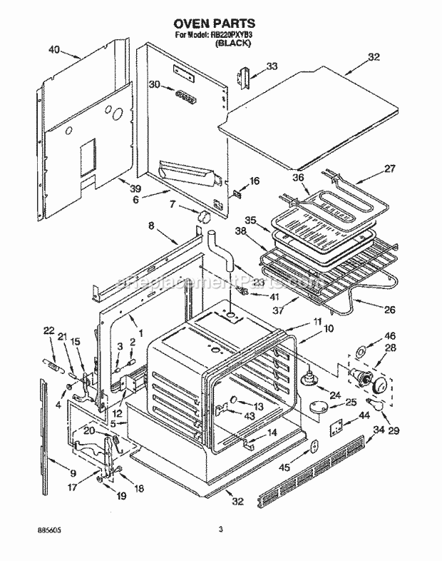 Whirlpool RB220PXYB3 30