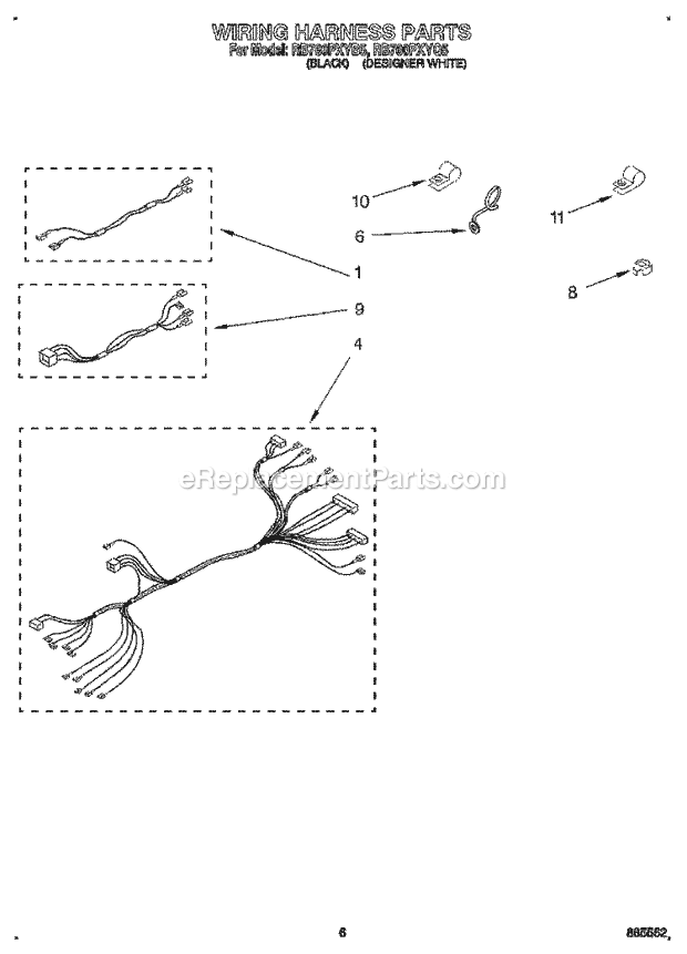 Whirlpool RB760PXYQ5 Range Wiring Harness, Lit/Optional Diagram