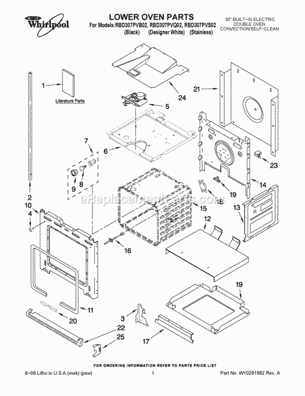 Whirlpool RBD307PVS02 30