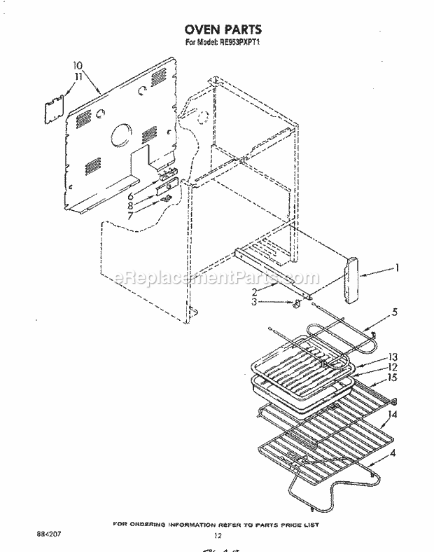 Whirlpool RE953PXPT1 Electric Range Oven (Continued) , Literature and Optional Diagram