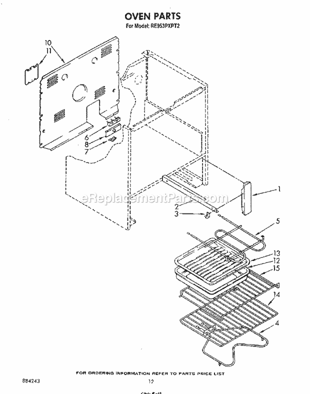 Whirlpool RE953PXPT2 Electric Range Oven (Continued) , Literature and Optional Diagram