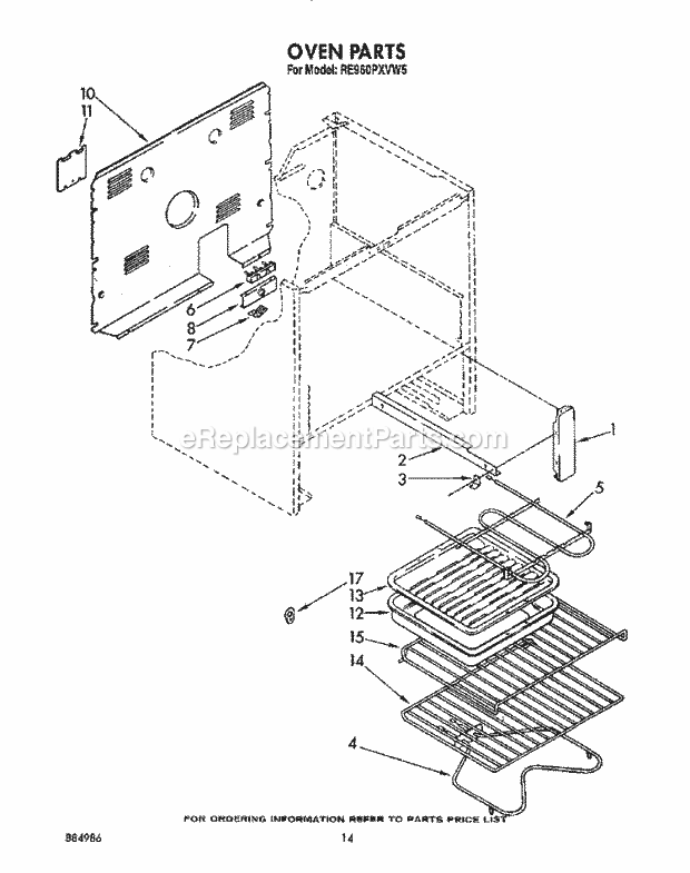 Whirlpool RE960PXVN5 Range Oven, Lit/Optional Diagram
