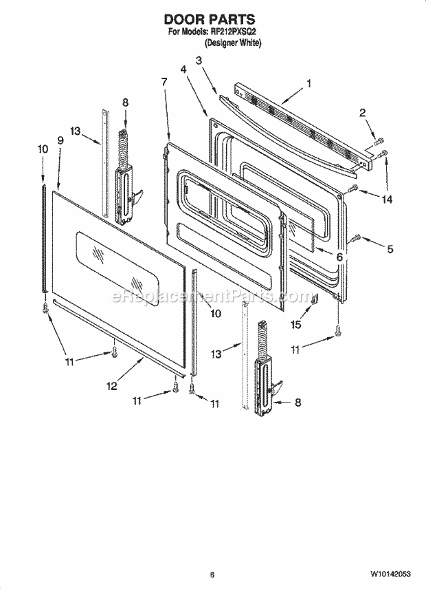 Whirlpool RF212PXSQ2 Freestanding Electric Door Parts, Optional Parts (Not Included) Diagram