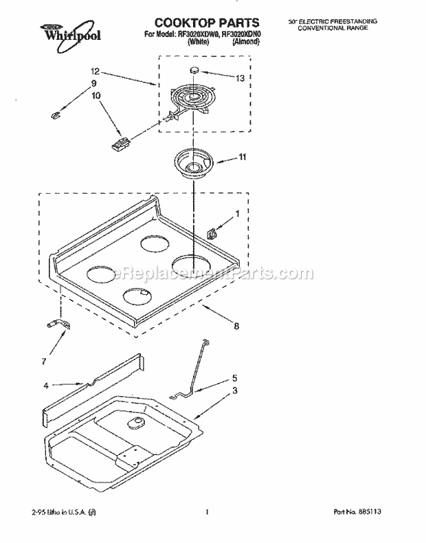 Whirlpool RF3020XDN0 30