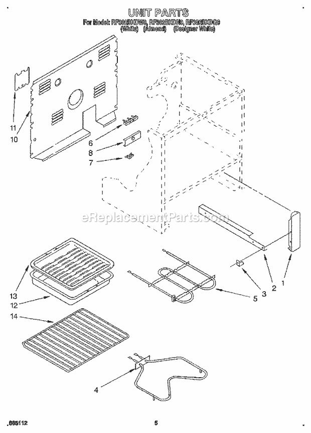 Whirlpool RF302BXDN0 30