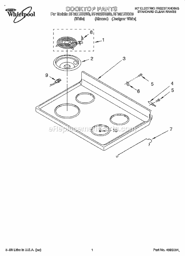 Whirlpool RF302BXGQ0 30