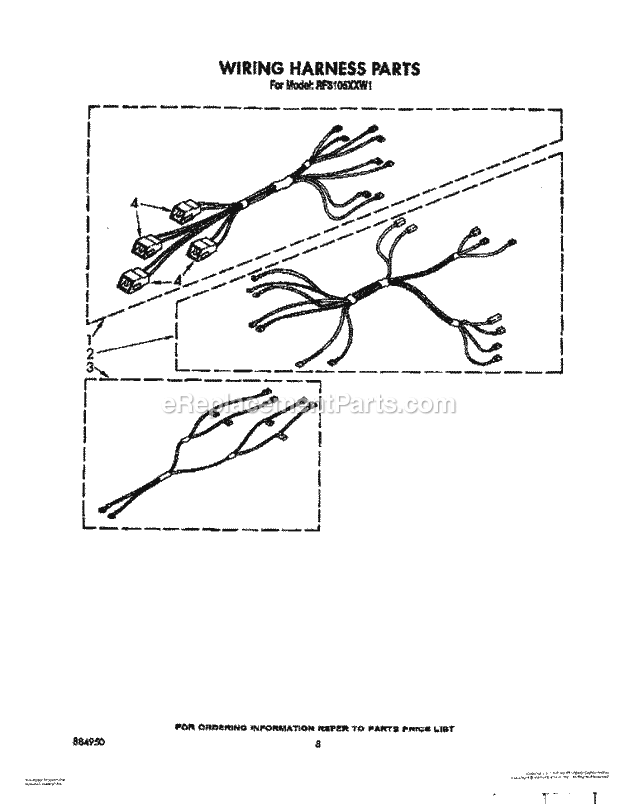 Whirlpool RF3105XXN1 Range Wiring Harness Diagram