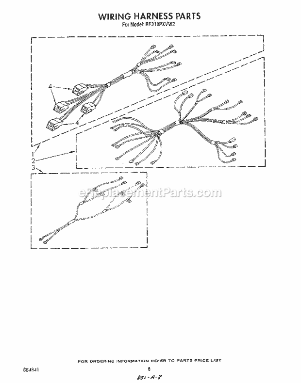 Whirlpool RF310PXVG2 Range Wiring Harness , Lit/Optional Diagram