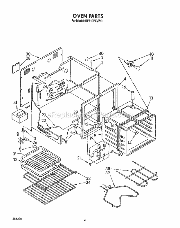 Whirlpool RF310PXVN0 30