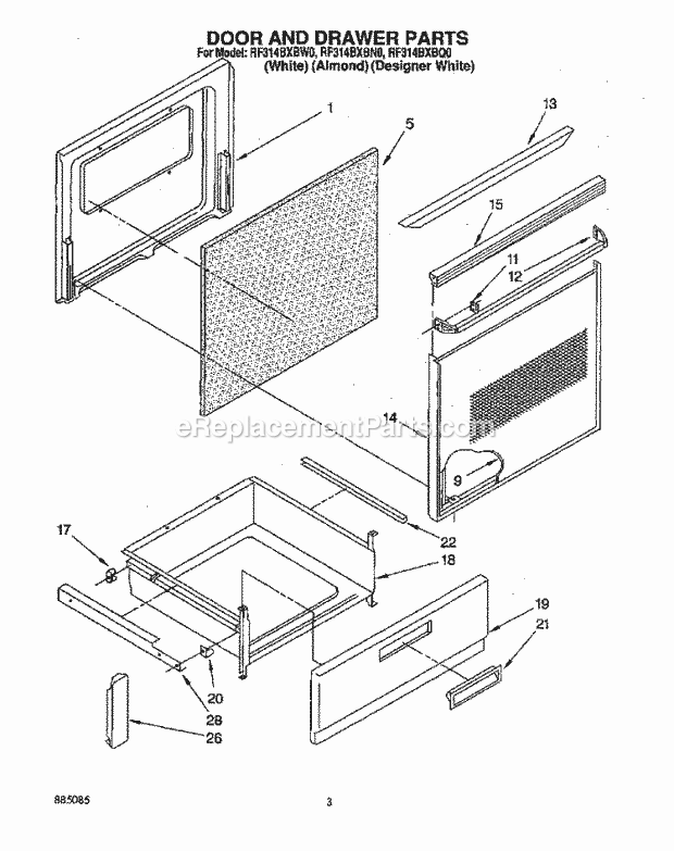 Whirlpool RF314BXBN0 30