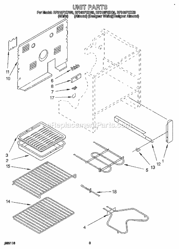 Whirlpool RF315PXDN0 30