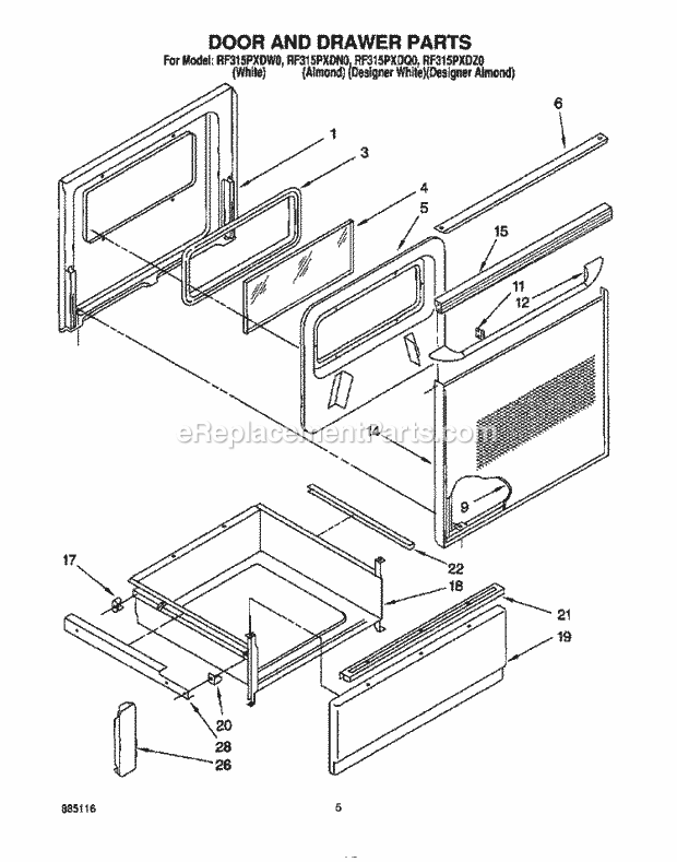 Whirlpool RF315PXDQ0 30