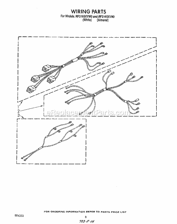 Whirlpool RF3165XVM0 Range Wiring Diagram