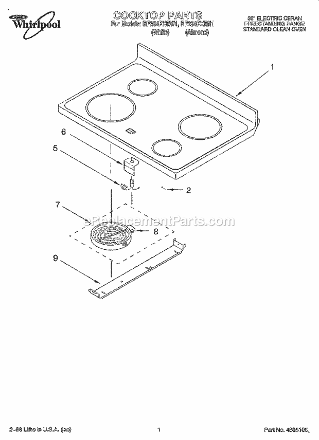 Whirlpool RF324PXEW1 30