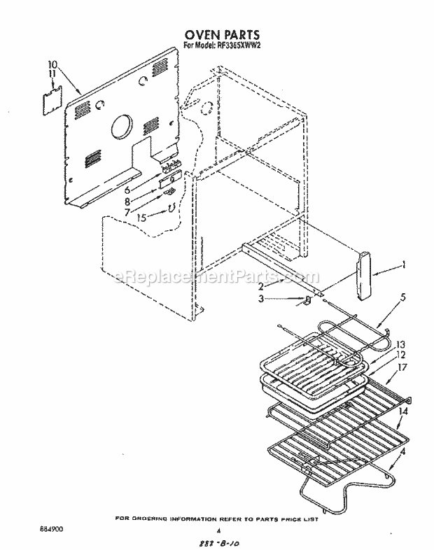 Whirlpool RF3365XWN2 Range Oven , Lit/Optional Diagram