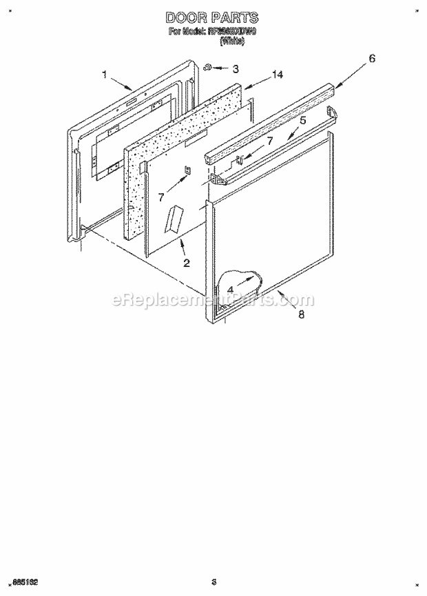 Whirlpool RF356BXDW0 30