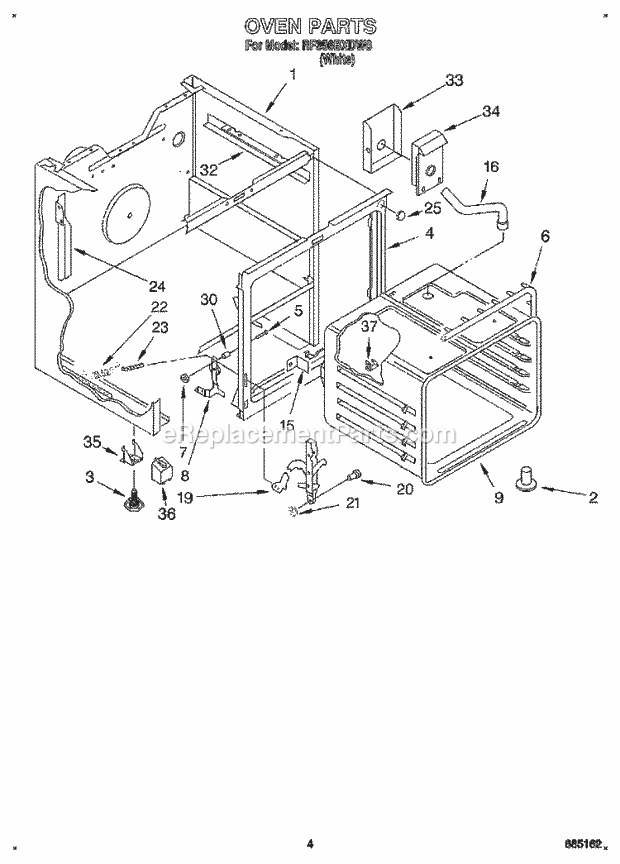 Whirlpool RF356BXDW0 30