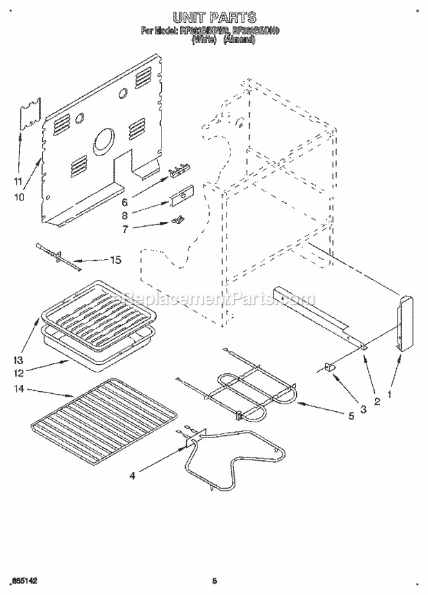 Whirlpool RF362BBDW0 30