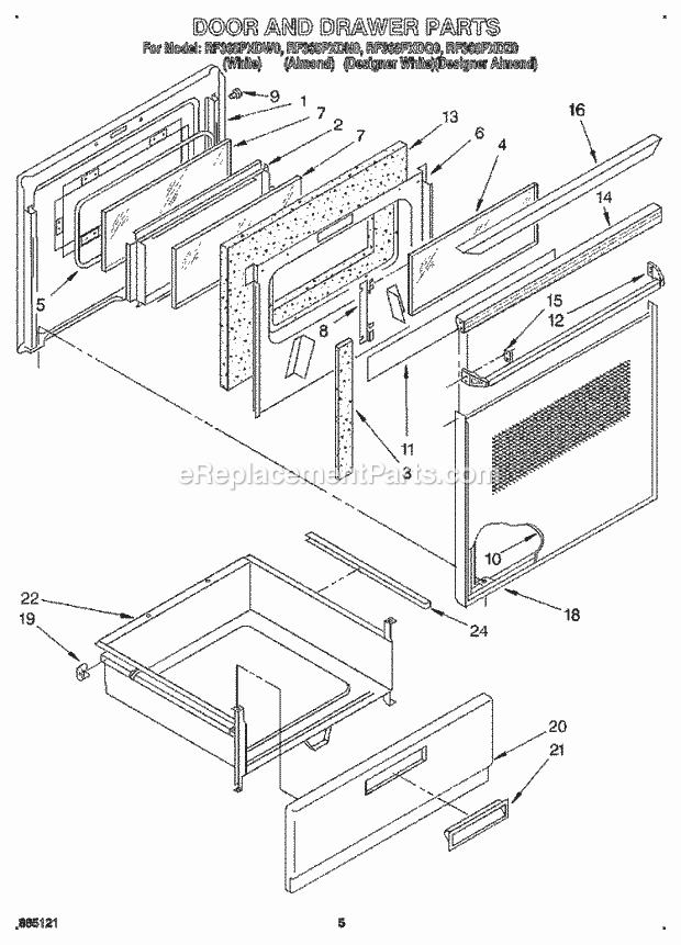 Whirlpool RF365PXDQ0 30