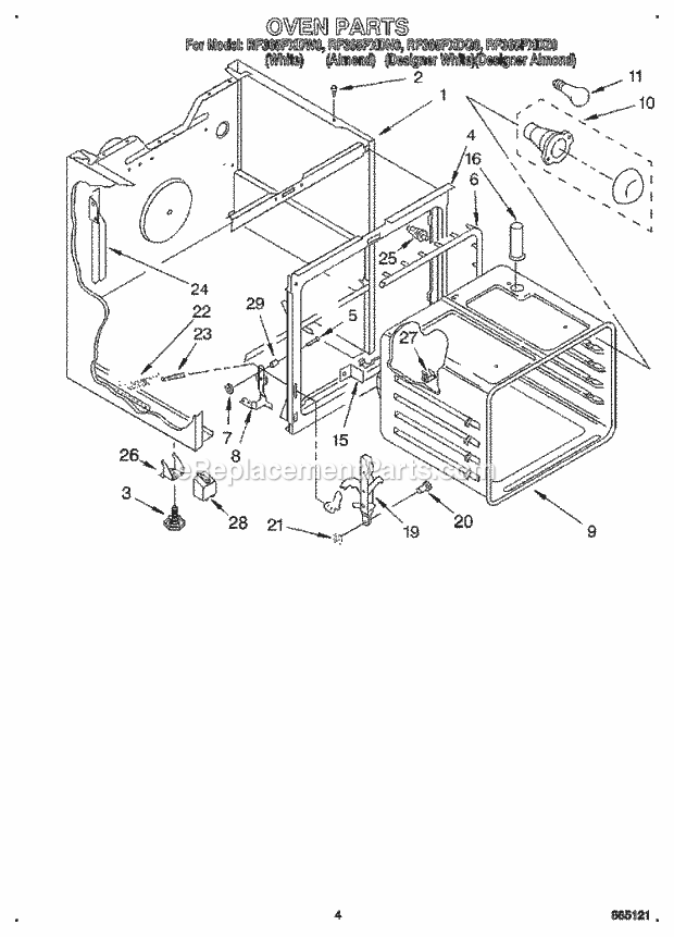 Whirlpool RF365PXDQ0 30