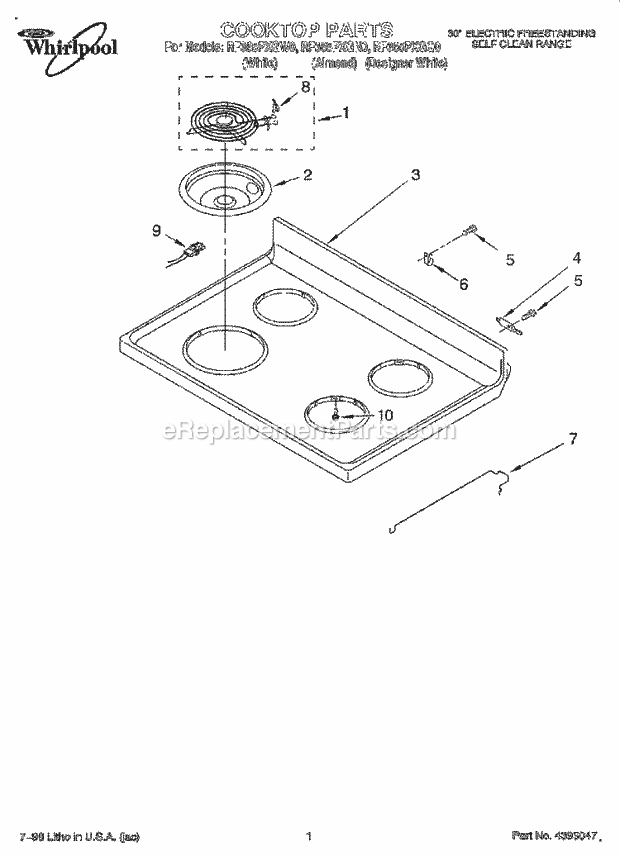 Whirlpool RF365PXGQ0 30