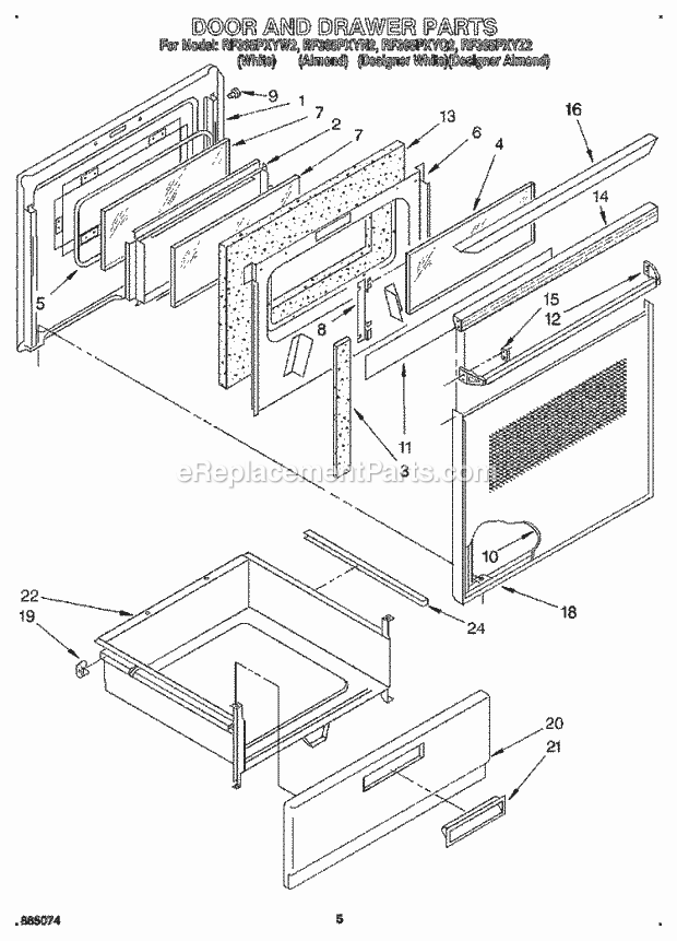 Whirlpool RF365PXYZ2 30