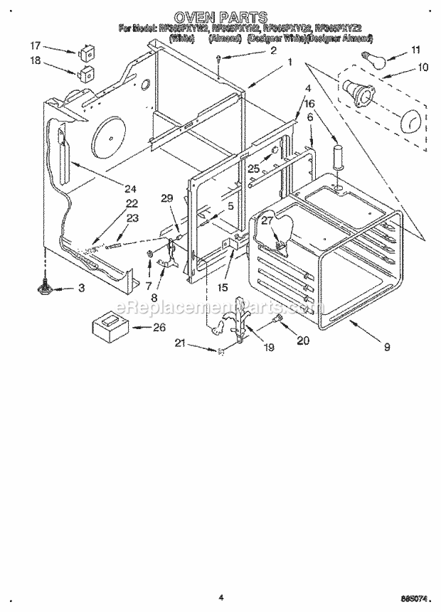 Whirlpool RF365PXYZ2 30