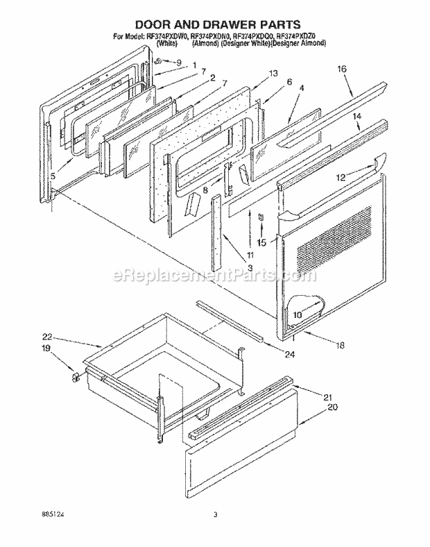 Whirlpool RF374PXDN0 30