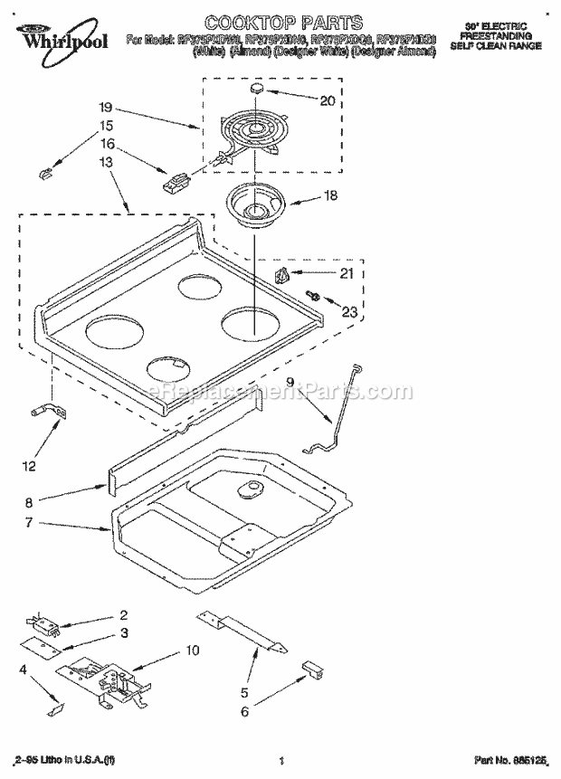 Whirlpool RF375PXDW0 30