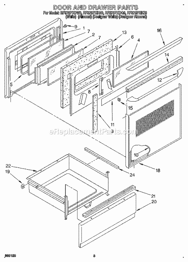 Whirlpool RF375PXDW0 30