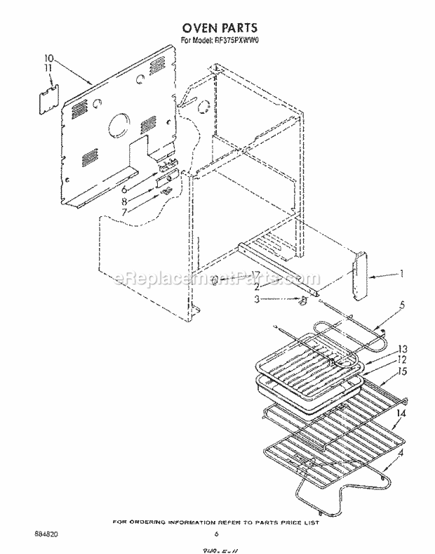 Whirlpool RF375PXWN0 Range Oven , Literature and Optional Diagram