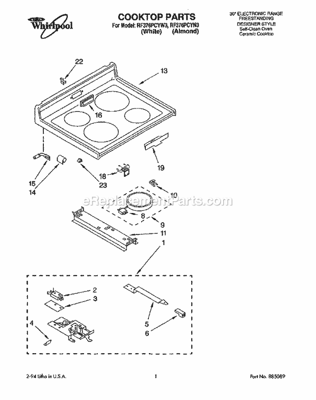 Whirlpool RF376PCYW3 30