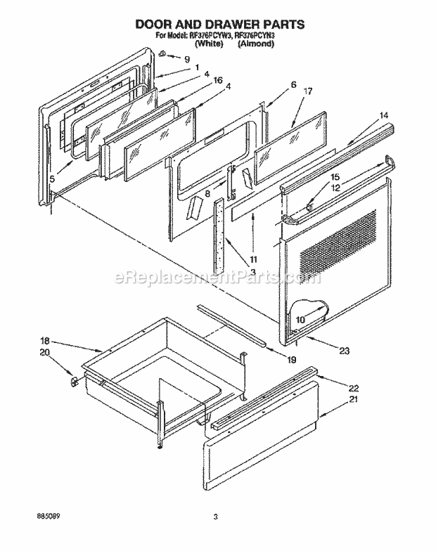 Whirlpool RF376PCYW3 30