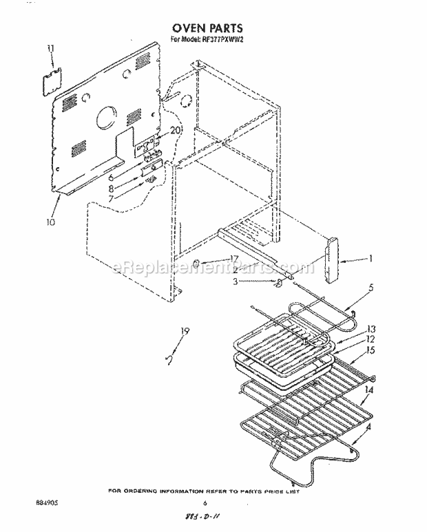 Whirlpool RF377PXWN2 Range Oven , Lit/Optional Diagram