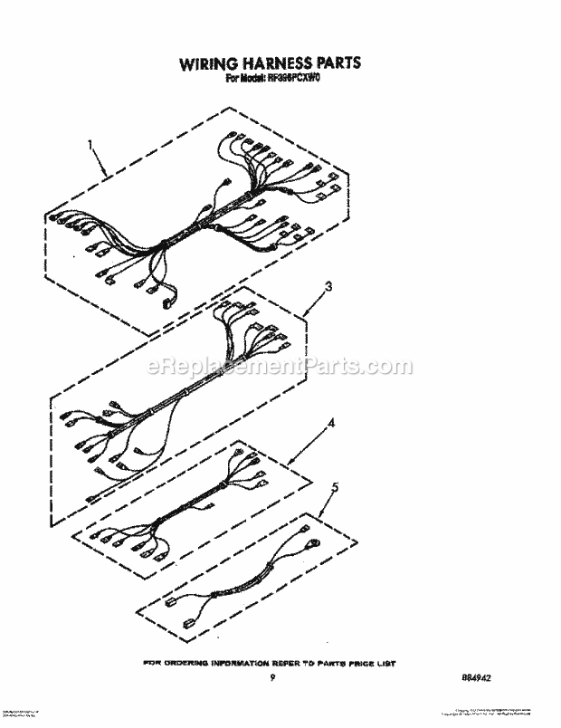 Whirlpool RF396PCXN0 Range Wiring Harness Diagram