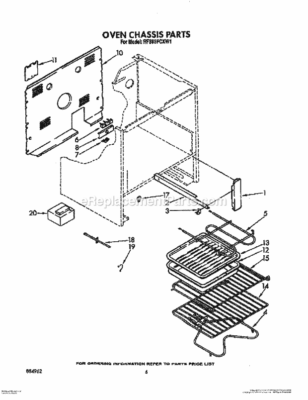 Whirlpool RF396PCXN1 Range Oven Chassis, Optional Diagram