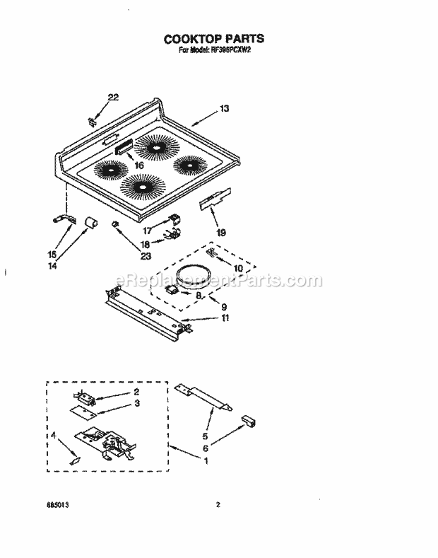 Whirlpool RF396PCXW2 30