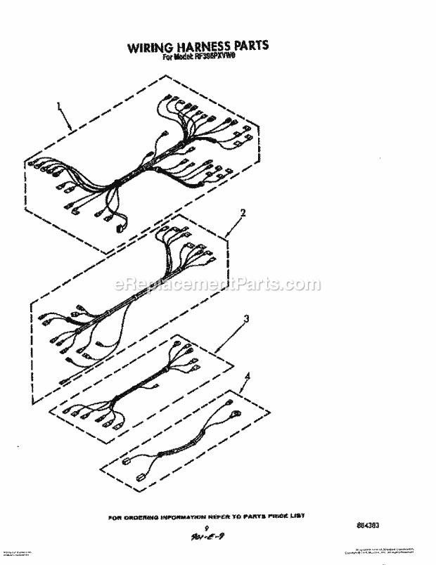 Whirlpool RF396PXVN0 Range Wiring Harness Diagram