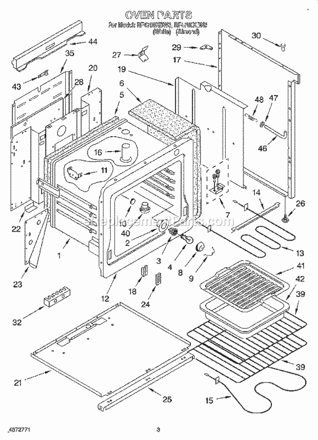 Whirlpool RF4700XBN3 40