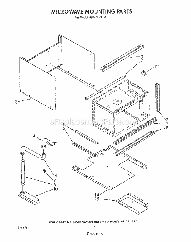 Whirlpool RM778PXT1 Electric Range Microwave Mounting Diagram