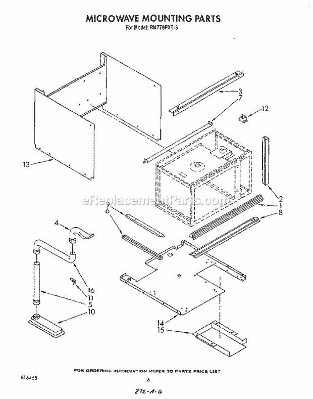 Whirlpool RM778PXT3 Electric Range Microwave Mounting Diagram