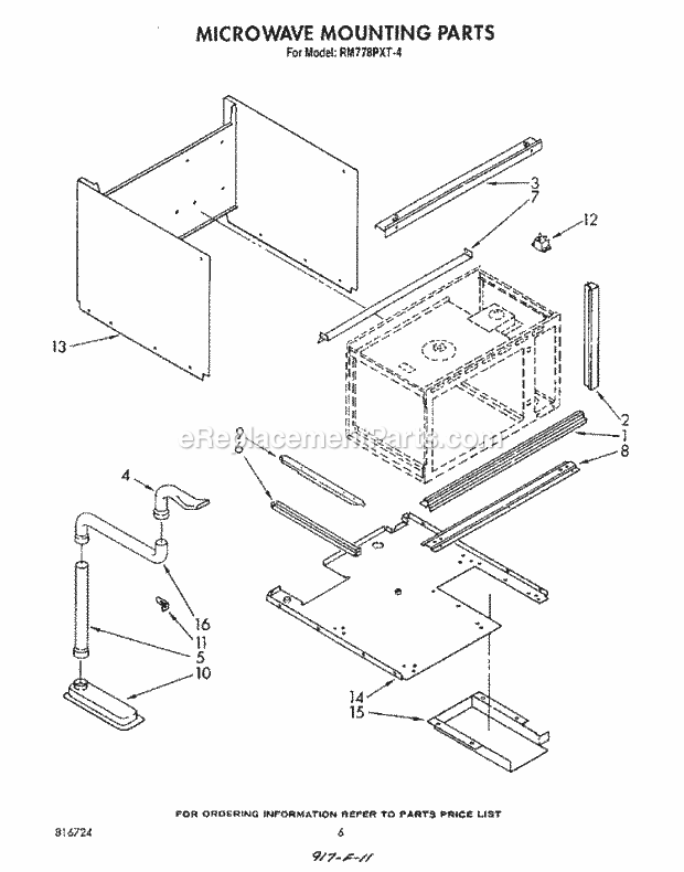 Whirlpool RM778PXT4 Electric Range Microwave Mounting Diagram